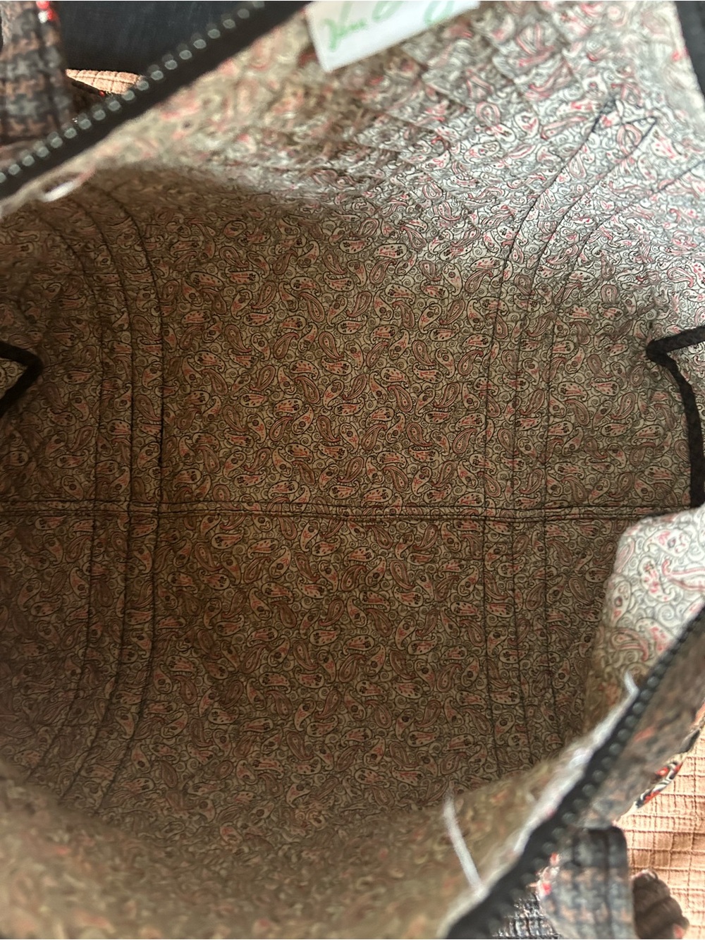 Vintage Vera Bradley Quilted Paisley Print Mini Duffel Bag - Picture 6 of 13